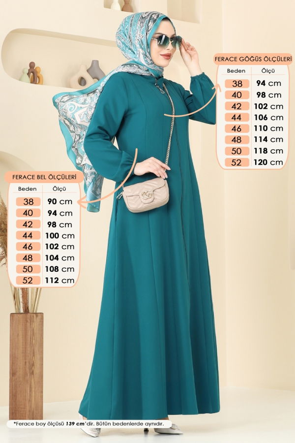 Modaselvim Abaya Abaya 23003UKB139 Light Petroleum