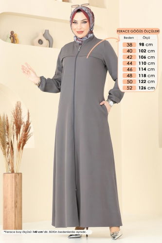 moda selvim Abaya 23006UKB139 Anthracite - Thumbnail