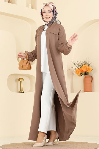 moda selvim Abaya 23006UKB139 Dark Vision - Thumbnail