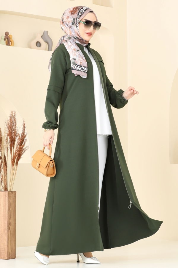 Modaselvim NET 20%+20% DISCOUNT IN THE CARD Abaya 23006UKB139 Khaki