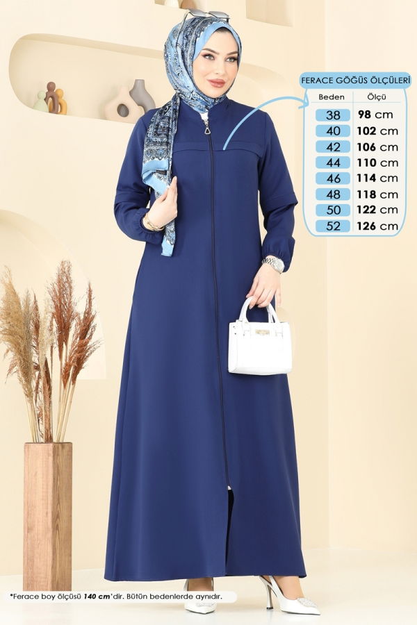 Modaselvim NET 20%+20% DISCOUNT IN THE CARD Abaya 23006UKB139 Navy Blue