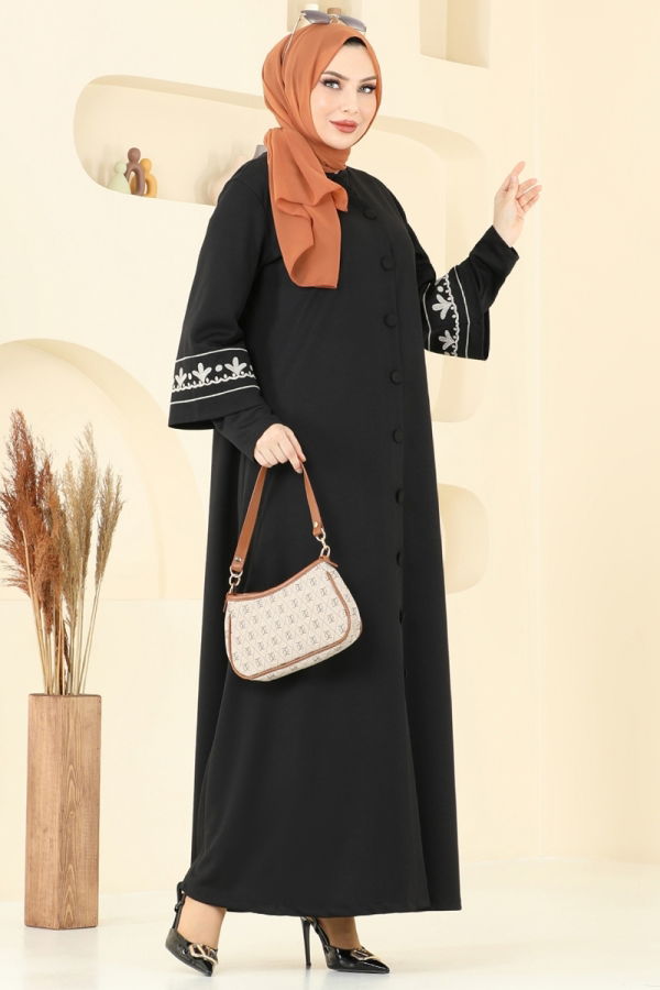 Modaselvim NET 20%+20% DISCOUNT IN THE CARD Abaya 23007UKB139 Black