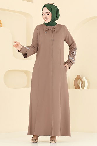 moda selvim Abaya 23013UKB139 Dark Vision - Thumbnail