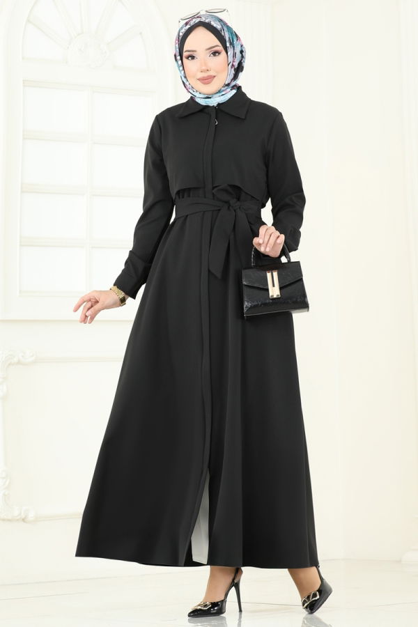 Modaselvim NET 20%+20% DISCOUNT IN THE CARD Abaya 23021UKB139 Black