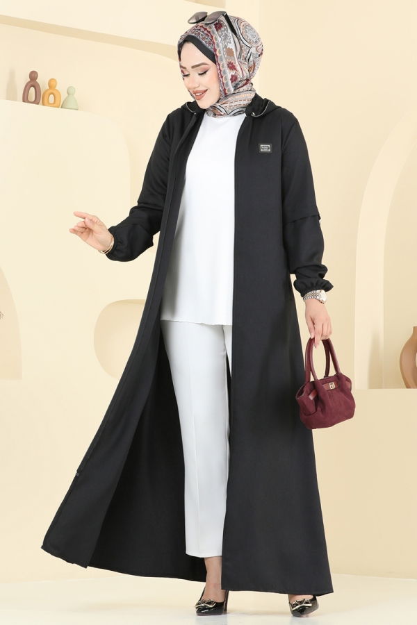 Modaselvim عباءة عباءة أسود 23027UKB139