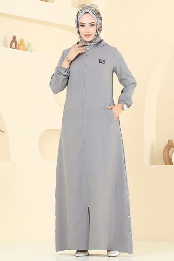 Modaselvim NET 20%+20% DISCOUNT IN THE CARD Abaya 23027UKB139 Gray