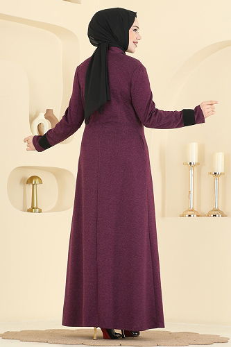 moda selvim عباءة توتي 2319ASMK1074 - Thumbnail