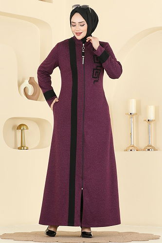 moda selvim عباءة توتي 2319ASMK1074 - Thumbnail