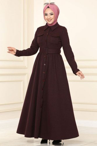 moda selvim 2401SL432 الخمري غامق فراجه - Thumbnail