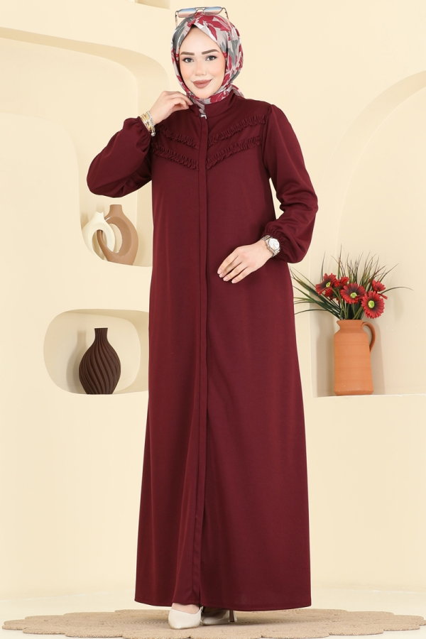 Modaselvim عباءة عباءة خمري 24031UKB139