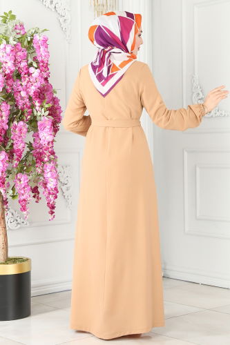 moda selvim Abaya 2430SL432 Beach Beige - Thumbnail