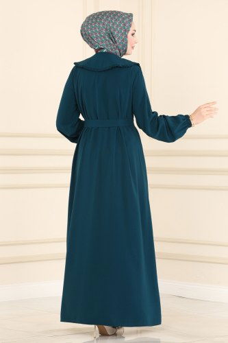 moda selvim Abaya 2450SL432 Petroleum - Thumbnail