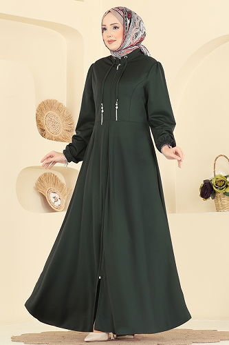 moda selvim Abaya 2483SL432 Emerald - Thumbnail