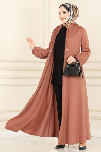 moda selvim Abaya 2483SL432 Onion Skin - Thumbnail