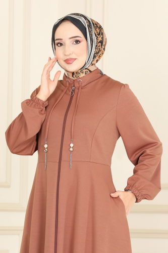 moda selvim Abaya 2483SL432 Onion Skin - Thumbnail