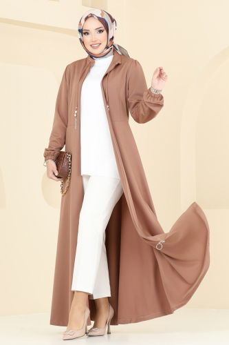 moda selvim Abaya 2483SL432 Onion Skin - Thumbnail