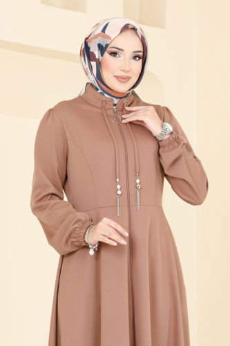 moda selvim Abaya 2483SL432 Onion Skin - Thumbnail