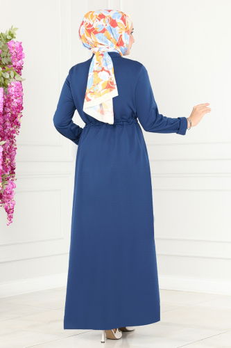 moda selvim Abaya 2491SL432 Indigo - Thumbnail