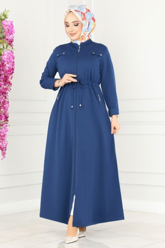 moda selvim Abaya 2491SL432 Indigo - Thumbnail