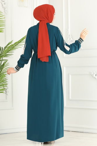 moda selvim Abaya 2500SL432 Petroleum - Thumbnail