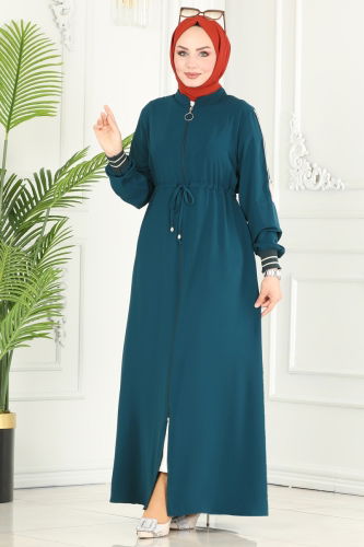 moda selvim Abaya 2500SL432 Petroleum - Thumbnail