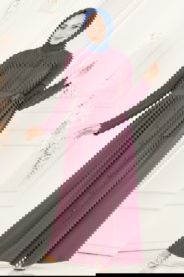 Modaselvim NET 20%+20% DISCOUNT IN THE CARD Abaya 2504SL432 Lilac