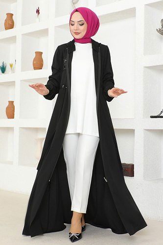 moda selvim 25214PD194 اسود فراجه - Thumbnail