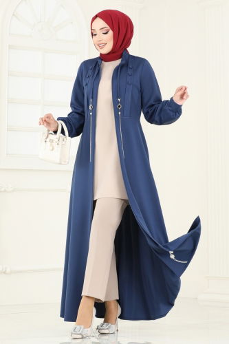 moda selvim Abaya 2569SL432 Indigo - Thumbnail