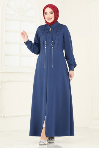 moda selvim Abaya 2569SL432 Indigo - Thumbnail