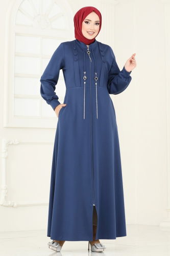 moda selvim Abaya 2569SL432 Indigo - Thumbnail