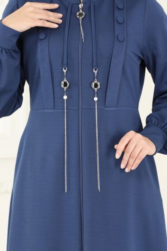 moda selvim Abaya 2569SL432 Indigo - Thumbnail