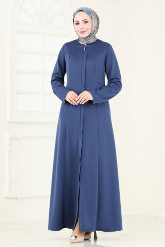 moda selvim Abaya 2574SL432 Indigo - Thumbnail