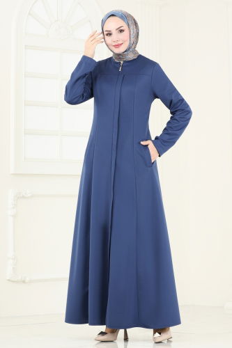 moda selvim Abaya 2574SL432 Indigo - Thumbnail