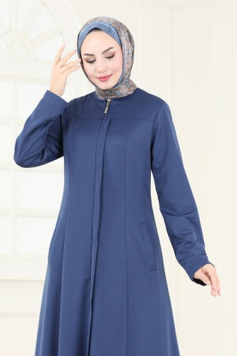 moda selvim Abaya 2574SL432 Indigo - Thumbnail