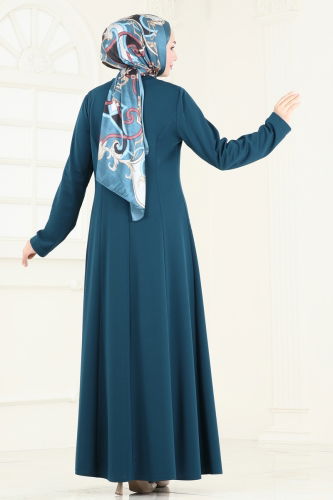 moda selvim Abaya 2574SL432 Petroleum - Thumbnail