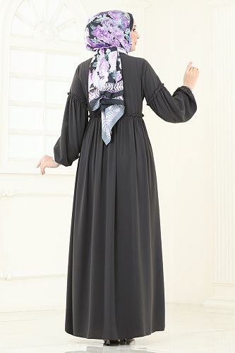 moda selvim Abaya 2638SL432 Anthracite - Thumbnail