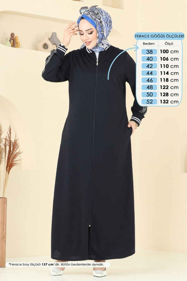 Modaselvim NET 20%+20% DISCOUNT IN THE CARD Abaya 2639SL432 Navy Blue