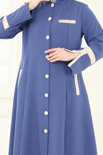 moda selvim Abaya 2641SL432 Indigo - Thumbnail