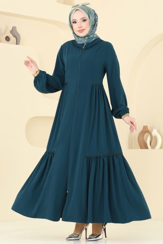 moda selvim Abaya 2644SL432 Petroleum - Thumbnail