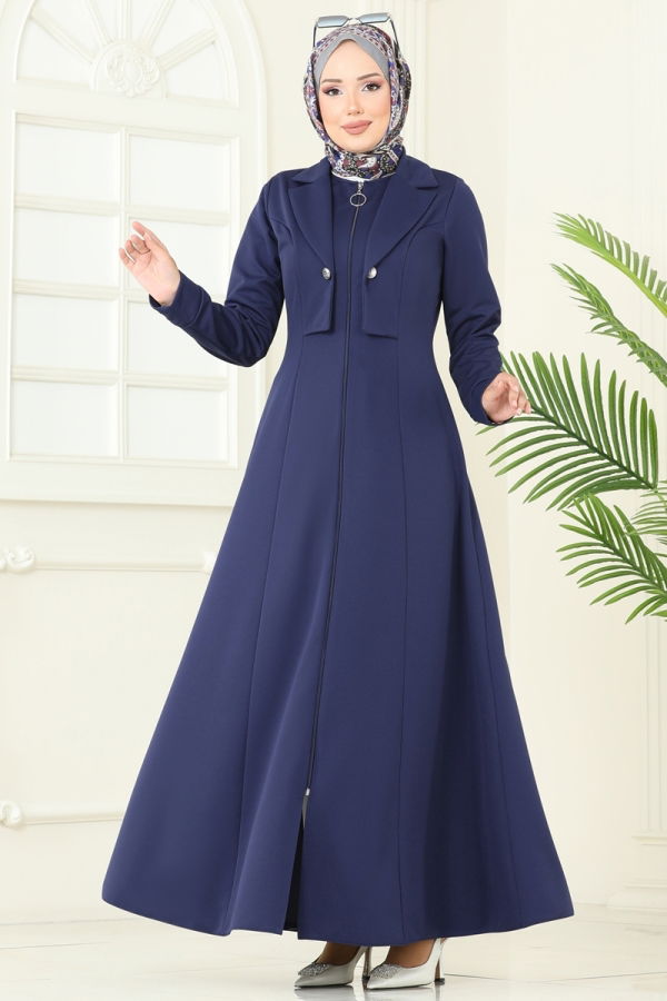 Modaselvim NET 20%+20% DISCOUNT IN THE CARD Abaya 2698SL432 Navy Blue