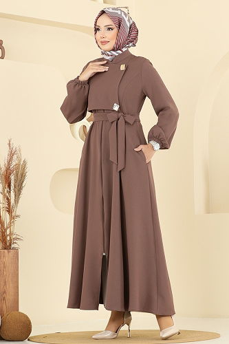 moda selvim Abaya 2726SL432 Dark Vision - Thumbnail