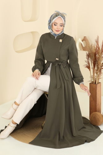 S.L. - عباءة اخضر عفني 2726SL432