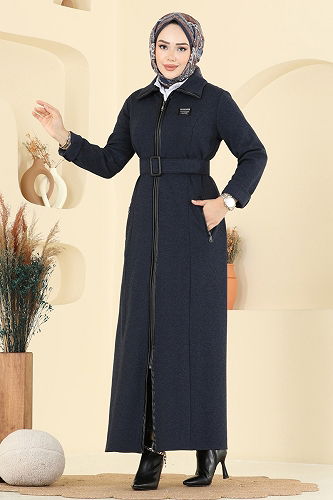 moda selvim Abaya 2731SL432 Navy Blue - Thumbnail