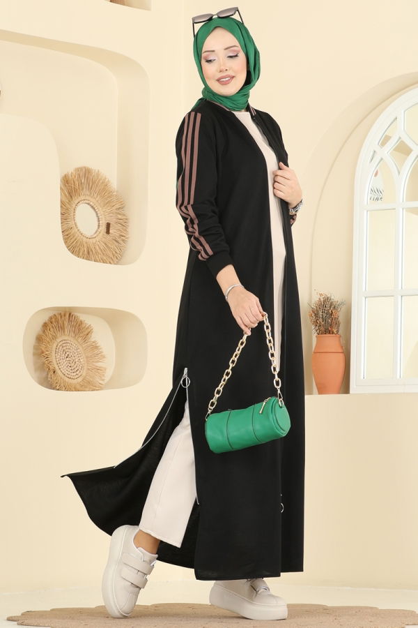 Modaselvim عباءة عباءة أسود 2762SL432