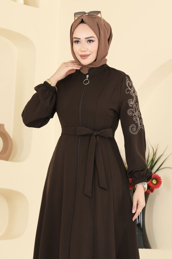 Modaselvim Abaya Abaya 2768SL432 Dark Brown
