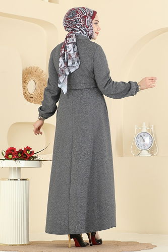 moda selvim Abaya 2769SL432 Gray - Thumbnail