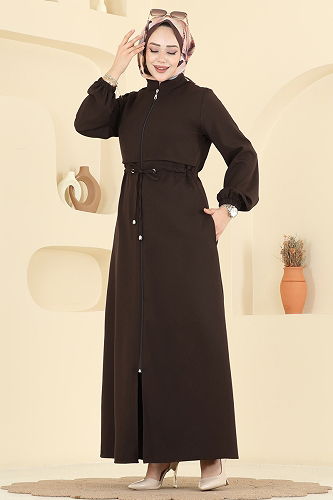 moda selvim Abaya 2783SL432 Bitter Brown - Thumbnail