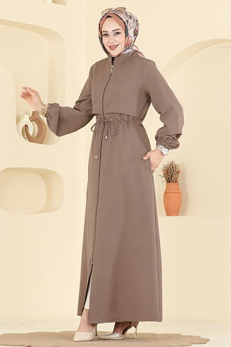 moda selvim Abaya 2783SL432 Dark Vision - Thumbnail