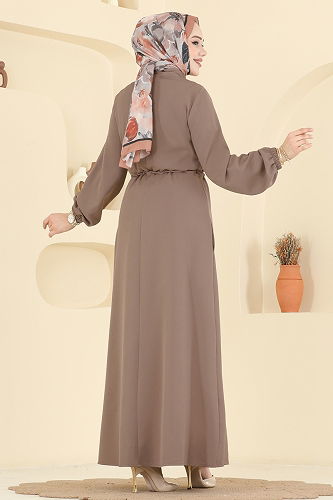 moda selvim Abaya 2783SL432 Dark Vision - Thumbnail