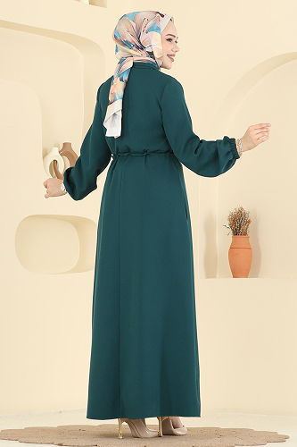 moda selvim Abaya 2783SL432 Petroleum - Thumbnail
